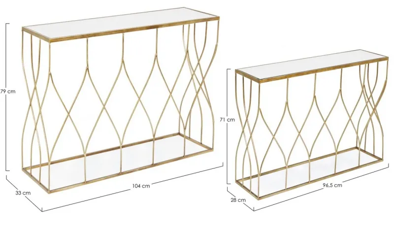 Hot Bizzotto SET2 CONSOLLE IN METALLO - ELENOR