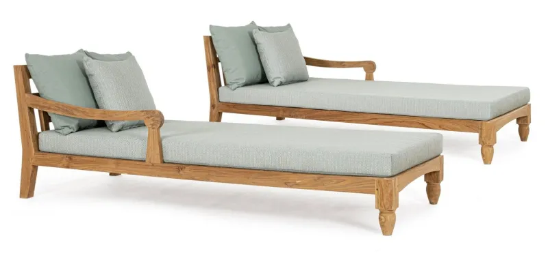 Clearance Bizzotto SET2 LOUNGE C-C BALI AQUA - FSC