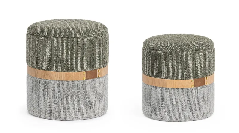 Online Bizzotto SET2 POUF CONTENITORE TANYA FOG