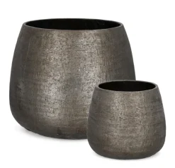 Online Bizzotto SET2 P.VASO EMEI BOMBATO GRIGIO