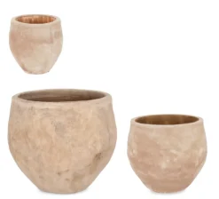 Bizzotto SET3 P.VASO MINH BOMB TERRACOTTA BRUNITA