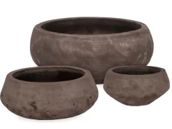 Clearance Bizzotto SET3 P.VASO MINH CIOTOLA TERRACOTTA SCUR