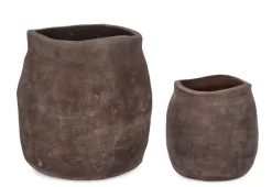Hot Bizzotto SET2 P.VASO MINH SAGOMATO TERRACOT SCURA