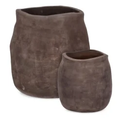 Hot Bizzotto SET2 P.VASO MINH SAGOMATO TERRACOT SCURA