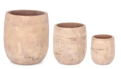 Outlet Bizzotto SET3 P.VASO MINH TO ALTO TERRACOTTA MARR