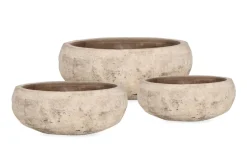 Bizzotto SET3 P.VASO MINH TOND TERRACOTTA BRUNITA