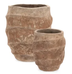 Sale Bizzotto SET2 P.VASO TEIDE ALTO TERRACOTTA BRUNIT