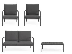 Hot Bizzotto SET4 SALOTTO C-C KONNOR ANTRACITE CX23