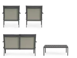 Hot Bizzotto SET4 SALOTTO C-C KONNOR ANTRACITE CX23