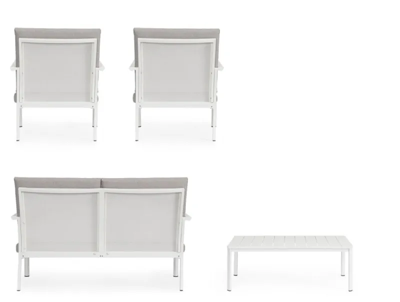 New Bizzotto SET4 SALOTTO C-C KONNOR BIANCO CX21