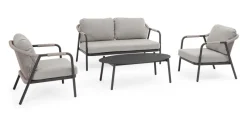 Bizzotto SET4 SALOTTO C-C MIRAVET ANTRACITE/KHAKI
