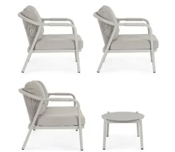 Outlet Bizzotto SET4 SALOTTO C-C MIRAVET SATURN