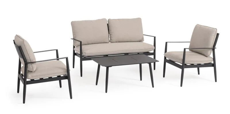 Hot Bizzotto SET4 SALOTTO C-C NEBULA ANTRACITE YK13