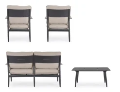 Hot Bizzotto SET4 SALOTTO C-C NEBULA ANTRACITE YK13