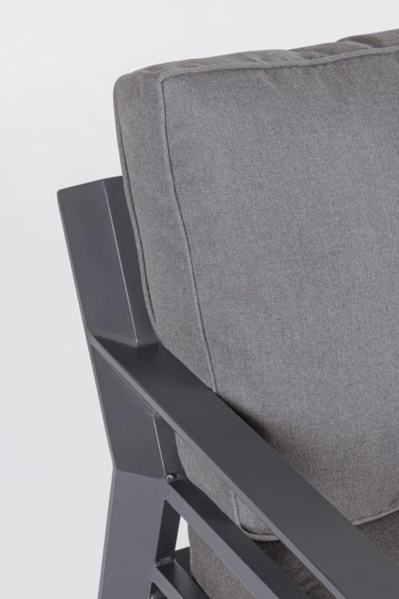 Discount Bizzotto SET4 SALOTTO IN ALLUMINIO ANTRACITE PG61 - HENDRIX