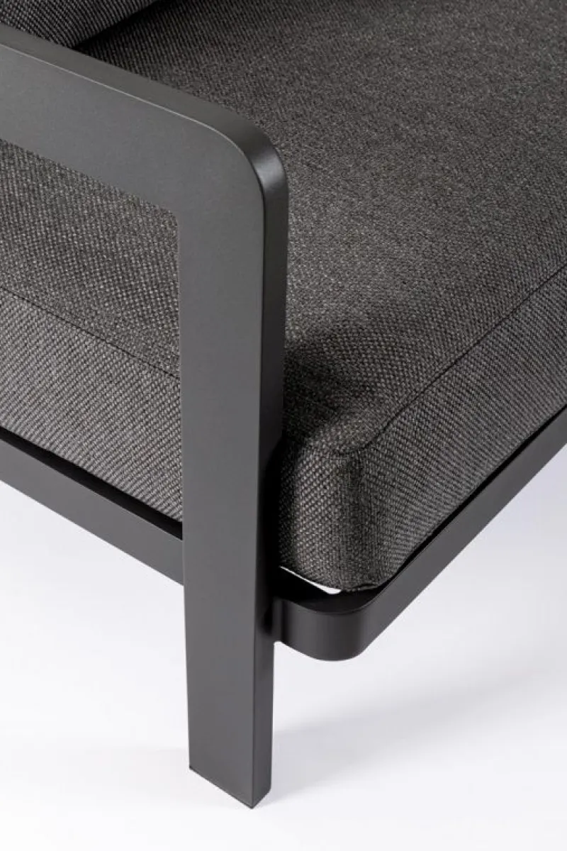 Best Bizzotto SET4 SALOTTO IN CORDA PER ESTERNO ANTRACITE WG21 - PRESLEY