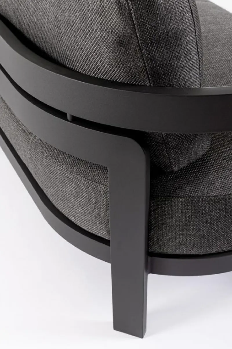 Best Bizzotto SET4 SALOTTO IN CORDA PER ESTERNO ANTRACITE WG21 - PRESLEY