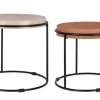 Hot Bizzotto SET2 TAVOLINI IN ACCIAIO BEIGE TERRACOTTA - KETAKI