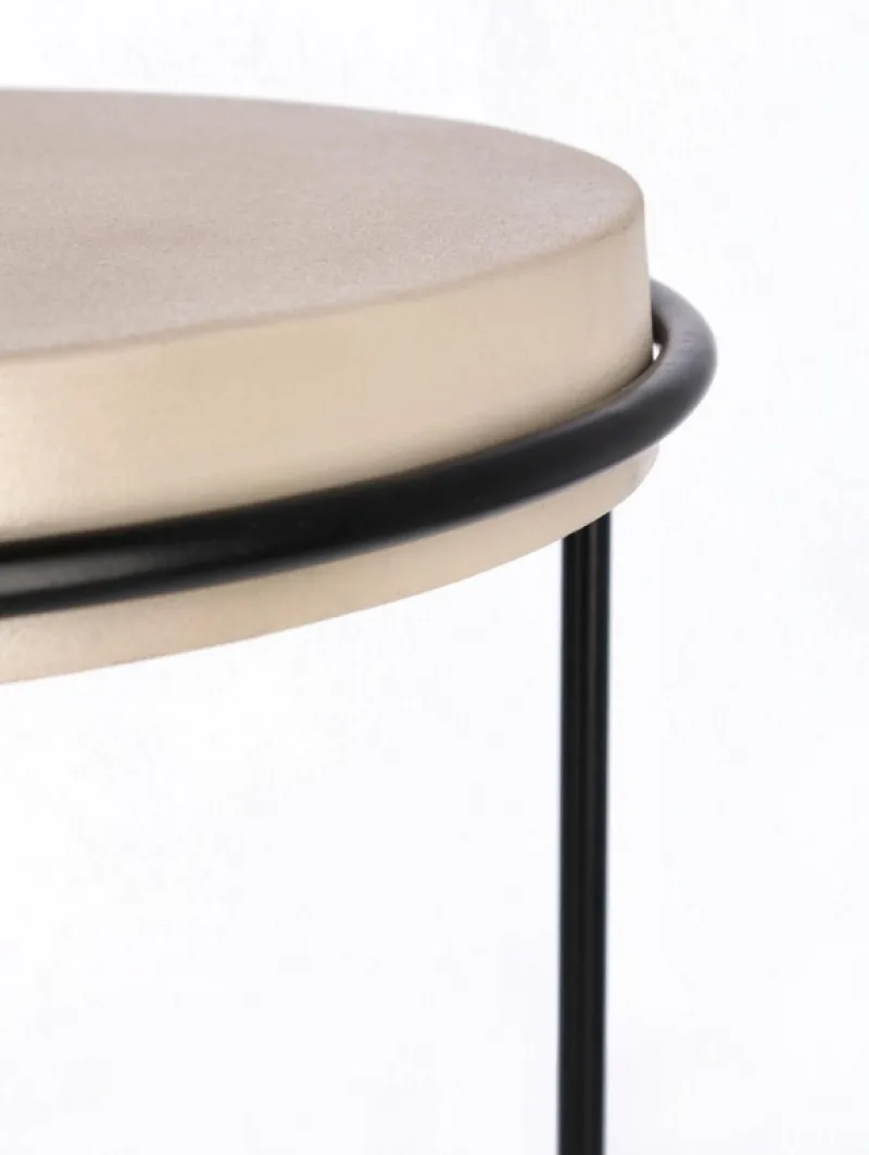 Hot Bizzotto SET2 TAVOLINI IN ACCIAIO BEIGE TERRACOTTA - KETAKI