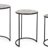 Outlet Bizzotto SET3 TAVOLINI IN ALLUMINIO - TAHIR