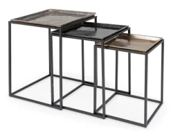 Online Bizzotto SET3 TAVOLINI IN ALLUMINIO X28 - AMIRA