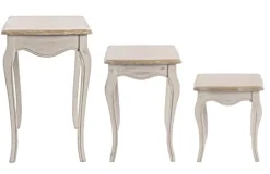 Outlet Bizzotto SET3 TAVOLINI IN LEGNO - CLARISSE