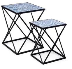 Hot Bizzotto SET2 TAVOLINI IN METALLO - NEAPOLIS