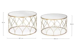 Bizzotto SET2 TAVOLINI IN METALLO J17 - ELENOR