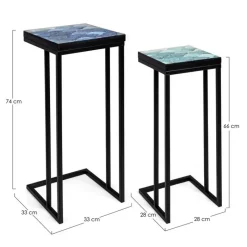 Clearance Bizzotto SET2 TAVOLINI IN METALLO K02 - REEF