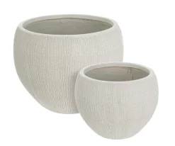 Outlet Bizzotto SET2 VASO BRUSH SFERA BEIGE