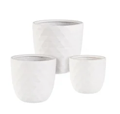 Sale Bizzotto SET3 VASO PYRAMID BOMB BIANCO