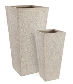 Outlet Bizzotto SET2 VASO ROCCIA QU ALTO SABBIA