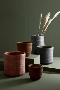 Bizzotto SET2 VASO TRESSAGE TO ALTO GRIGIO