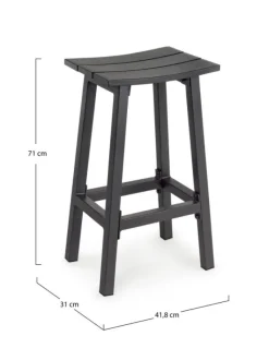 Sale Bizzotto SGABELLO BAR IN ALLUMINIO ANTRACITE YK13 - SKIPPER