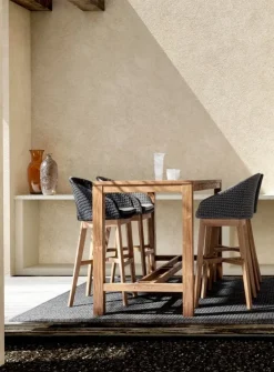 New Bizzotto SGABELLO BAR IN CORDA PER ESTERNO ANTRACITE - COACHELLA