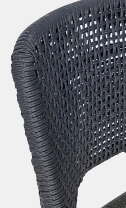 New Bizzotto SGABELLO BAR IN CORDA PER ESTERNO COLOR ARDESIA - HESPERIA