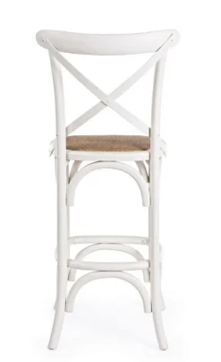 Sale Bizzotto SGABELLO BAR IN LEGNO BIANCO - CROSS