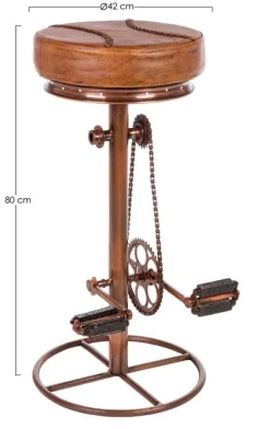 Discount Bizzotto SGABELLO BAR IN PELLE - CYCLE