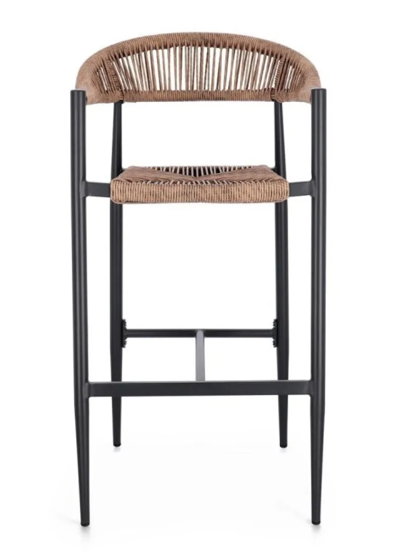 Hot Bizzotto SGABELLO BAR JANDIA ANTRACITE/NATURAL