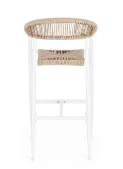 Outlet Bizzotto SGABELLO BAR JANDIA BIANCO/BEIGE