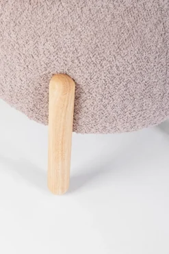 Hot Bizzotto SGABELLO EFFETTO BOUCLE' ROSA ANTICO - DAYLA