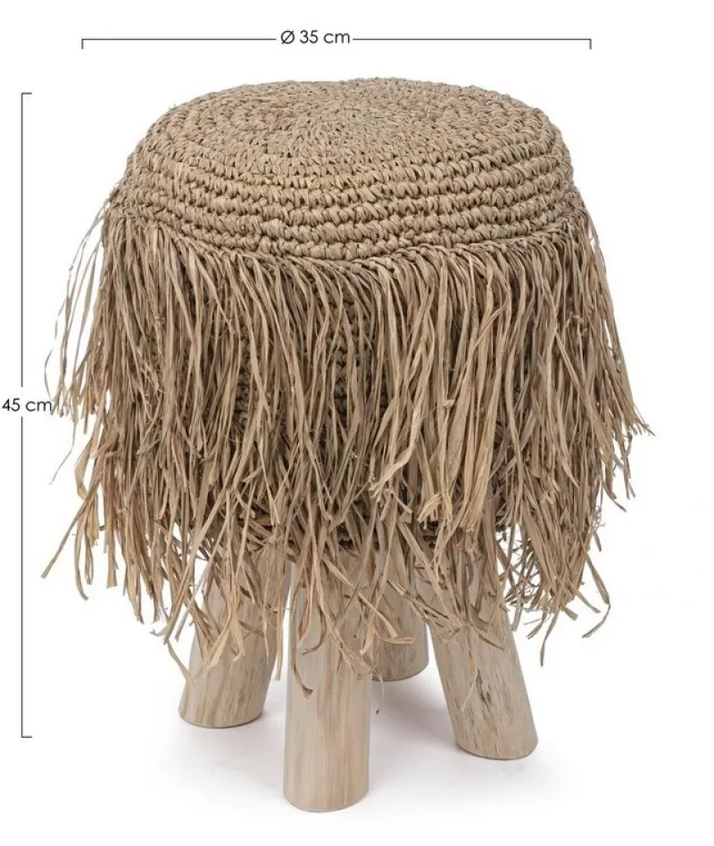 Sale Bizzotto SGABELLO IN FIBRE NATURALI G02 - FLORINDA