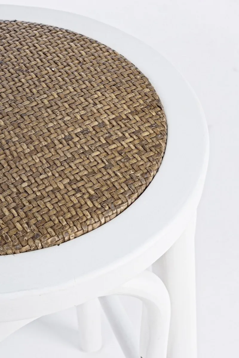 Best Bizzotto SGABELLO IN LEGNO BIANCO - CIRCLE