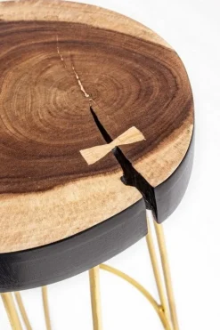 New Bizzotto SGABELLO IN LEGNO COLOR ORO - RAKEL