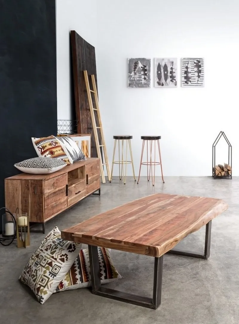 New Bizzotto SGABELLO IN LEGNO COLOR ORO - RAKEL