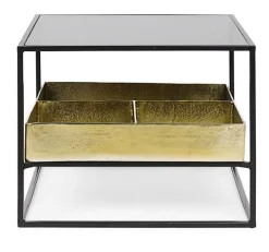 Clearance Bizzotto TAVOLINO CON CONTENITORE IN METALLO - MAVILA