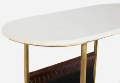 New Bizzotto TAVOLINO CON PORTARIVISTE IN METALLO - MARMOL