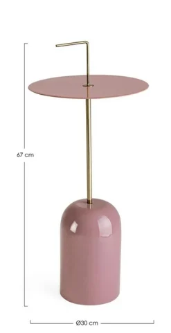 Online Bizzotto TAVOLINO IN ACCIAIO ROSA D30 - TULASI