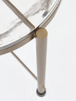 Outlet Bizzotto TAVOLINO IN ACCIAO FINITURA OTTONE H50 - ZAYLA