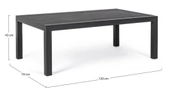 Bizzotto TAVOLINO IN ALLUMINIO ANTRACITE JX55 - KLEDI